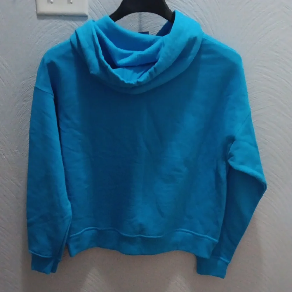 Champion Light Blue Hoodie with Red and White Stripes - Picture 4 of 4